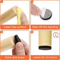 Patins en feutre pour meubles, 5 mm d'épaisseur, protections de sol, patins pour meubles pour sols en bois dur, patins en feutre pour pieds de chaise