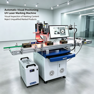 Machine de marquage laser entièrement automatique pour boîtes de bonbons, avec inspection et rejet, pour emballages en fer de chocolat, avec marquage du code de traçabilité - Product Image 1