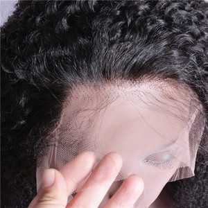 Parrucca riccia 4C con bordi crespi, parrucca frontale in pizzo 13x4 HD trasparente con bordi ricci e baby hair, densità 200% - Product Image 6