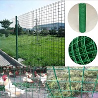 Clôture en treillis soudé en acier doux galvanisé antirouille à mailles carrées pour fermes, poulaillers, cages à lapins et élevages