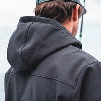 Veste coupe-vent et imperméable respirante à fermeture éclair imprimée pour homme, idéale pour les loisirs en extérieur, vente en gros personnalisée, softshell
