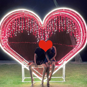 Esterno impermeabile LED grande motivo forma di amore natale paesaggio decorativo motivo di illuminazione - Product Image 2