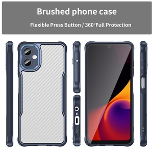 Gran oferta de fundas protectoras de teléfono con carga inalámbrica para lentes de cámara mate de fibra de carbono para Samsung Galaxy A06 - Product Image 3