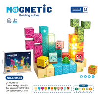 Juego de Bloques Magnéticos, Juguete Educativo STEM con Piezas Luminosas para Niños, Juguetes Magnéticos de Construcción Creativa