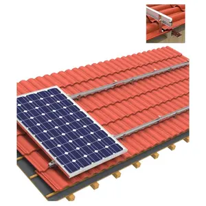 Cadres de montage pour carreaux solaires, crochets en acier inoxydable, de haute qualité, pour le toit plat du brésil, construction photovoltaïque