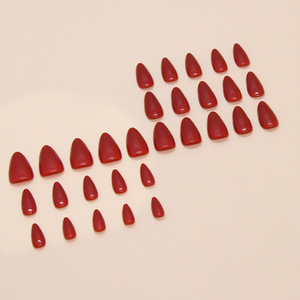 <span class=keywords><strong>Faux</strong></span> <span class=keywords><strong>ongles</strong></span> complets en ABS de haute qualité, couleur unie rouge, faits à la main, réutilisables, design simple, <span class=keywords><strong>colle</strong></span> pour <span class=keywords><strong>ongles</strong></span>, <span class=keywords><strong>ongles</strong></span> amovibles - Product Image 3