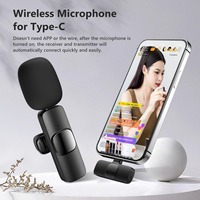 Microphone Lavalier sans fil portable K9 micro de réduction de bruit C pour la diffusion en direct YouTube TikTok Facebook Live IPhone/Android