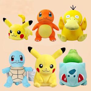 Jouets en peluche de poche d'anime japonais en gros, <span class=keywords><strong>Pikachu</strong></span>, Charmander, Bulbasaur, poupées en peluche en coton PP, occasion d'anniversaire - Product Image 1