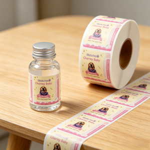 Custom High Quality Waterproof Adhesive Roll Printing Glitter Gold Foil Logo Design Packaging Sticker for Pet <b>Perfume</b> <b>Bottle</b> - Product Image 4