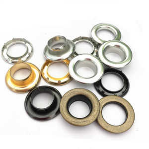 DICKIES Occhiello Metallico 28*15.5 MM in Ottone Nichel-Free, con Bordo Arrotolato Più Pesante e Duro, Colori Placcati, 6 Punte, Guarnizione, Diametro Occhiello 15 MM - Product Image 1