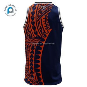 Pure Custom Mesh Gym camiseta sublimación hombres Maori Jersey Hawaii Polynesian venta al por mayor desgaste Cool baloncesto uniformes deportes - Product Image 1