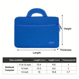 Wholesale Multi Size Notebook <b>Computer</b> Pocket Custom Neoprene Zipper Laptop Bag Portable Laptop Sleeve <b>With</b> Handle and Pocket - Product Image 3