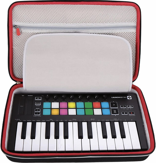 Custom Eva Hard Portable Keyboard Case Compatible for Novation Launchkey Mini MK3 25-Mini-Key MIDI Keyboard