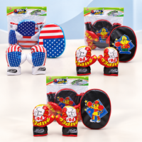 Ensemble de gants de boxe pour enfants avec deux gants jouets et fermeture à sangle de poignet, accessoire de jeu de rôle de boxe pour enfants à partir de 3 ans