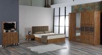 Ensemble complet de meubles de chambre à coucher en bois personnalisés pour appartements et hôtels, avec rangements ajustables, design moderne, tailles et couleurs personnalisables