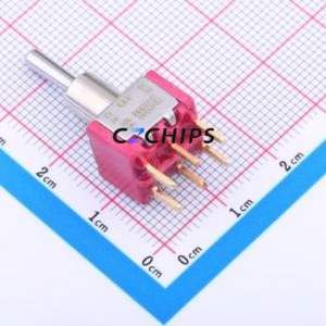 7203SY9CGE Toggle Switch Through hole Component (THT) Switch Double Pole Double Throw 120V 28V Cylindrical Knob - Product Image 1