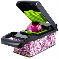 Nouvel Éplucheur et Coupe-Légumes Manuel Multifonctionnel 14-en-1 pour Usage Domestique, Hachoir, Râpe, Trancheuse et Découpeuse de Pommes de Terre – Ustensile de Cuisine Transfrontalier
