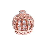 Couronne de perles en laiton CZ, perles pour collier, accessoires de bijouterie en métal, résultats et composants, matière première pour la fabrication de bijoux, pièces