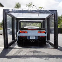 Tente de garage gonflable en PVC étanche à l'air Tente de voiture gonflable portable avec peinture en aérosol à vendre