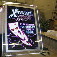 Boîte à lumière LED en cristal de luxe pour usage commercial, design écologique et économe en énergie, écran d'affichage en acrylique à faible consommation pour la publicité