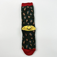 Chaussettes en nylon de style nouveau, antibactériennes, respirantes, en coton, avec un visage souriant sur la semelle, chaussettes amusantes, chaussettes cadeaux