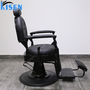 Silla de Barbería Profesional KISEN, Estilo Vintage Dorado Retro, para Peluquería, Estilismo y Corte de Cabello para Hombres - Product Image 4