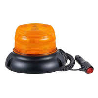 12V 24V LED-Rundumleuchte Bernsteinfarbene Stroboskop-Warnleuchten mit Magnetbefestigung und Flexi-DIN-Halterung für LKW, Traktoren, Gabelstapler, Busse