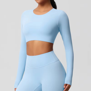 Top Deportivo de Manga Larga para Mujer, Sujetador Deportivo de Secado Rápido, Leggings/Shorts de Fitness, Camiseta de Yoga, Chándal, Ropa Deportiva para Correr y Entrenar - Product Image 1