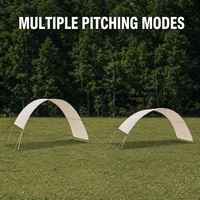 YYD OVERLAND Auvent tunnel de protection solaire en bâche 260G Coton Polyester, imperméable et résistant aux UV, pour le camping, le parc, la plage et l'extérieur