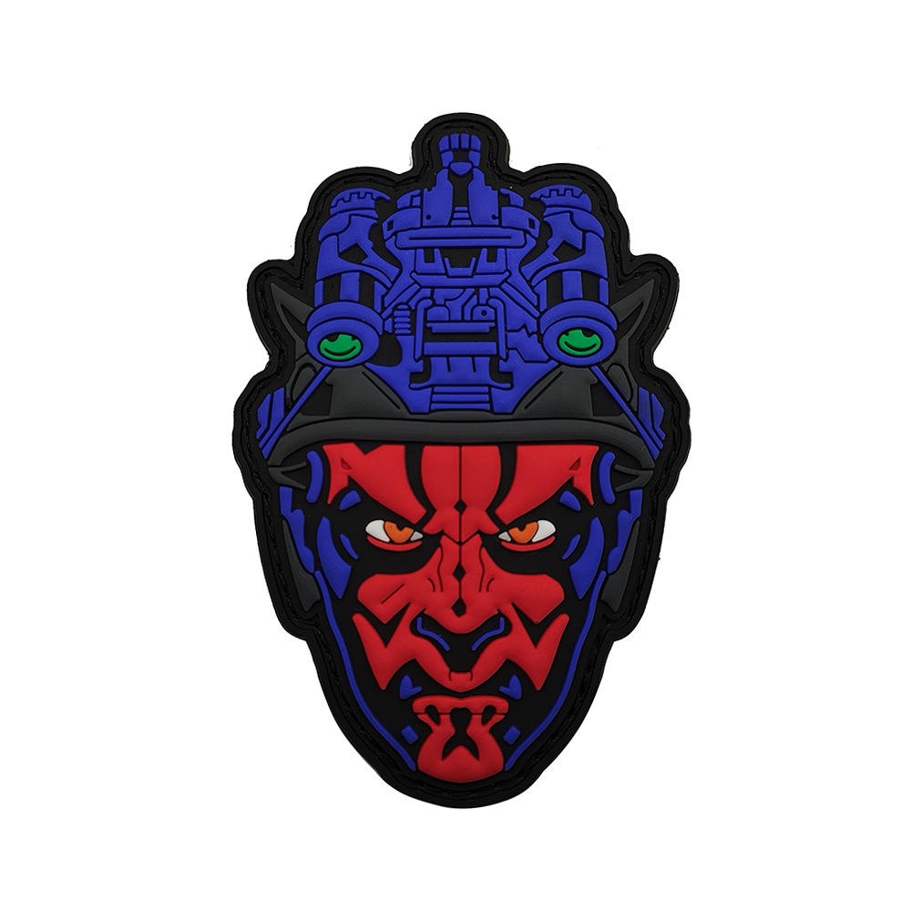 Máscara de demonio japonés de PVC P00368-2 (azul y rojo)