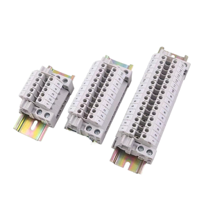 Bloc de bornes électriques en laiton Ashan Nylon PA66 UK-2.5 600V 100A, connexion à vis sur rail DIN industriel - Product Image 1