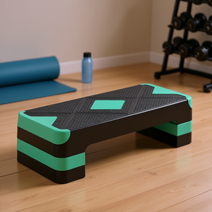 Steppeur aérobique 28 pouces vert, surface antidérapante, 4 niveaux, entraîneur cardio, plateforme de fitness pour la maison, musculation - Product Image 2