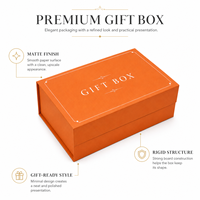 Boîte cadeau magnétique orange de luxe, boîte rigide en carton avec couvercle rabattable, logo personnalisé, emballage de luxe pour vêtements, bijoux, souvenirs