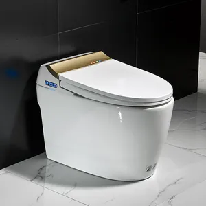 새로운 디자인 자동 오픈 탱크리스 스마트 화장실 셀프 클린 전자 화장실 지능형 자동 플러시 스마트 화장실