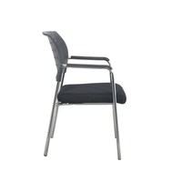 Chaise de bureau visiteur en plastique empilable, dossier en maille, accoudoirs chromés, hauteur réglable, design moderne, meilleur prix