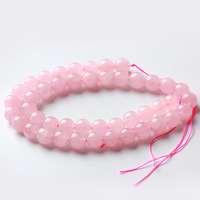 Perles rondes en corail naturel de 4 à 14 mm avec trou droit et surface claire pour la fabrication de bijoux
