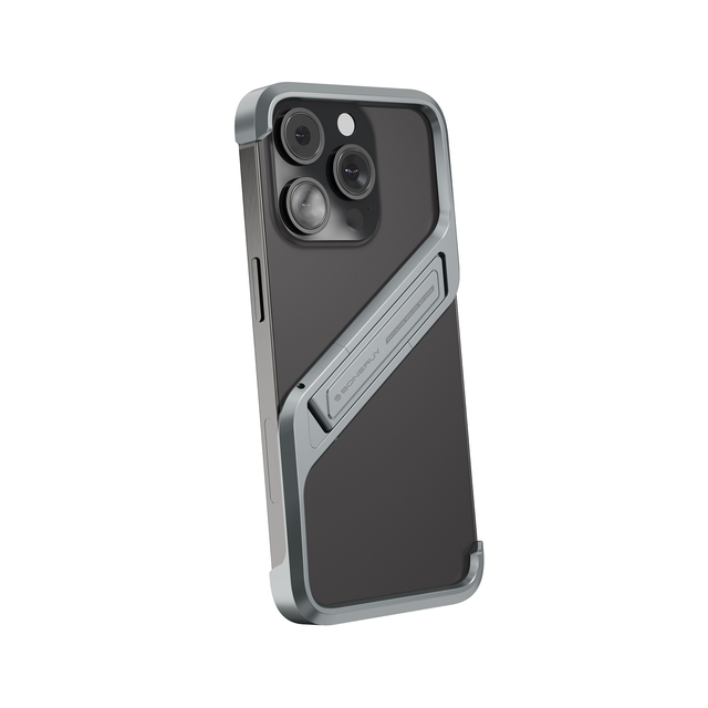 Fashion Aluminum Alloy Z Removable Rimless Metal Phone Cases for iPhone 16 15 14 Pro Max With Stand Heat Dissipation Back Cover