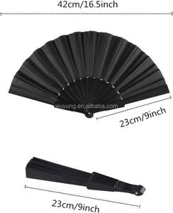 Ventilador plegable de mano de bambú blanco y negro, ventilador chino, tela Oriental, música hecha a mano, fiesta de baile Natural, regalos de boda - Product Image 5