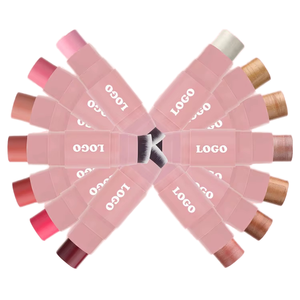 Palo de colorete personalizado, resaltador de colorete pigmentado de doble cabeza con pincel, maquillaje Natural de larga duración para cara y mejillas - Product Image 1
