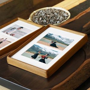 <span class=keywords><strong>Cadre</strong></span> <span class=keywords><strong>photo</strong></span> de mariage en bois massif de teck, vertical, à trois cadres, mural, fait à la main, cadeau créatif <span class=keywords><strong>personnalisé</strong></span> pour les couples - Product Image 4