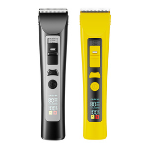 Hair Clipper Electric Rechargeable Digital Display Salon Use Black And Yellow 2000mAh 7000-9000rpm - Product Image 1