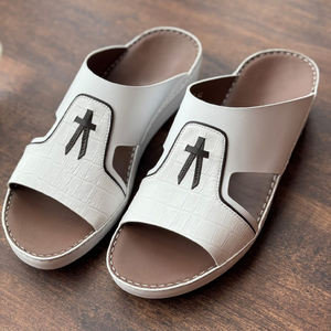 SHIKOL italien Premium <span class=keywords><strong>cuir</strong></span> arabe sandales dubaï personnalisé chaussures de <span class=keywords><strong>luxe</strong></span> léger en caoutchouc semelle extérieure chaussures pour hommes Eid 2025 - Product Image 1