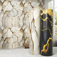 Pegatinas de Pared 3D de Espuma con Diseño de Mármol, Autoadhesivas e Impermeables, para Cocina, Revestimiento de Paredes y Hogar
