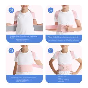 Ceinture de Correction Posturale Ajustable en Nylon pour Enfants, Soutien Dorsal Ouvert, Redressement des Épaules, Protection Contre la Cyphose - Product Image 3