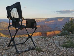 Lightweight Compact Aluminum Modern <b>Moon</b> <b>Chair</b> Folding with Side Pocket for Outdoor <b>Camping</b> & Villa/Park Use Outdoor Furniture - Product Image 3