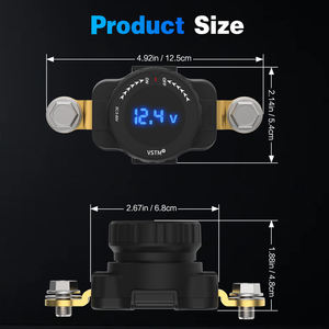 Atualizar Carro Caminhão DC 5-60V Mestre Isolador Cortar/Desligar Interruptor com Voltímetro Bateria Desconexão <span class=keywords><strong>Tester</strong></span> - Product Image 3
