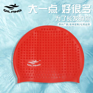 Gorro de Natación de Silicona Qilang, Negro, Alta Elasticidad, Impermeable, Anti Cloro, Cómodo, Suave, Unisex, para Adultos - Product Image 3