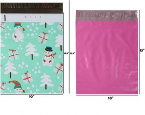 Personnalisé poly mailer mailing sac messager rouge enveloppes d'emballage en plastique sacs d'expédition de noël - Product Image 4