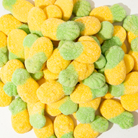 Bonbons gélifiés acidulés en forme de fruits, saveurs multiples de fruits, pastèque, banane, orange, ananas, bonbons mous, directement de l'usine