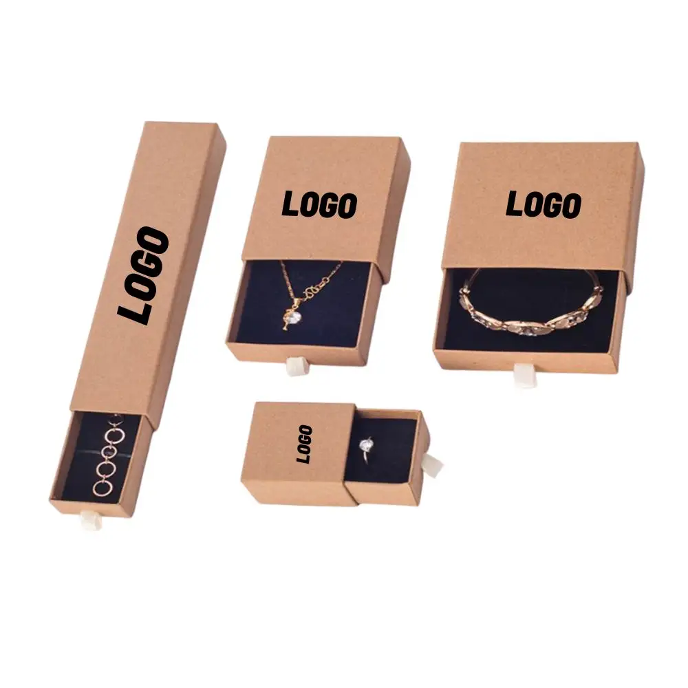 Benutzer definierte Luxus Schmuck Favor Sliding personal isierte Papier griff Schubladen Boxen mit Name Logo